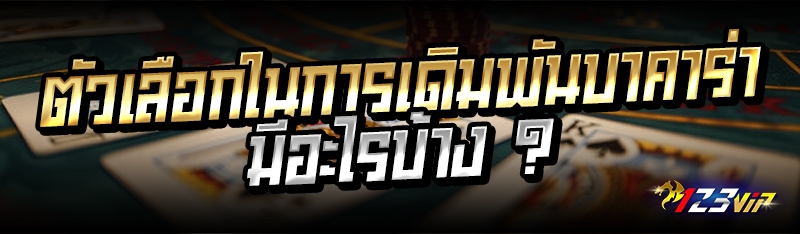 ตัวเลือกในการเดิมพันบาคาร่า มีอะไรบ้าง ?